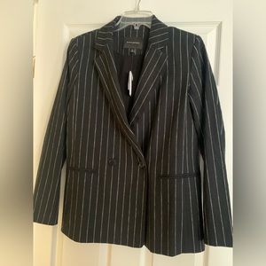 Linen blend double breasted blazer NWT size 8